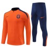 Sudadera De Entrenamiento Países Bajos Orange Version Cremallera De Cuarto 2024-25 - Hombre